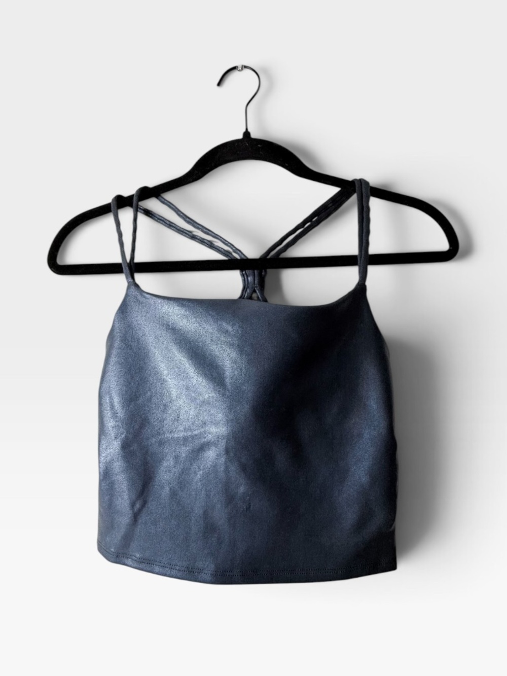 Carbon 38 Shimmer Tank Top Bra Women's Size Small Midnight Blue (Y)